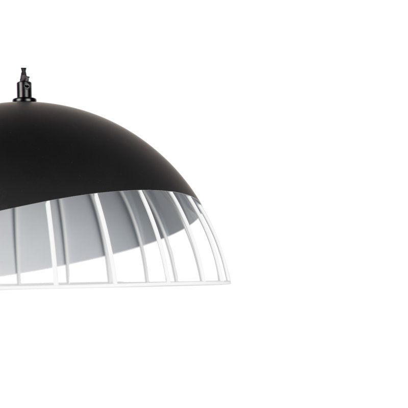1 - Light Black / White / Golden Dome Pendant