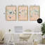 Ensemble de cadre flottant 3 pièces Blush Butterfly Soiree Triptych, design par Petal Prints Design-1329600001-1329600006