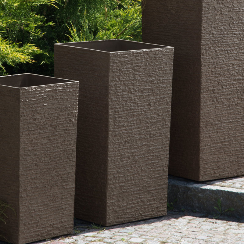 Adelina Pot Planter, Brown, 70 cm H x 35 cm W x 35 cm D
