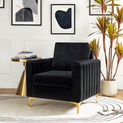 Cedarpoint Upholstered Velvet Tufted Club Chair