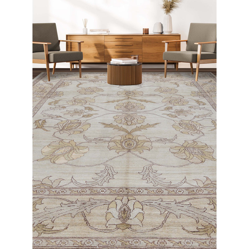 Sultanabad Wool Oriental Area Rug in Ivory
