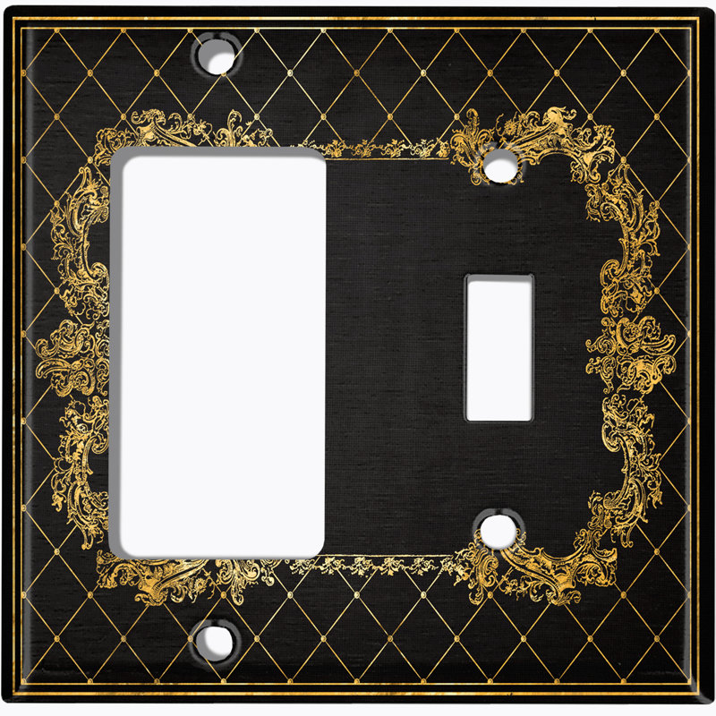 Patterned 2 - Gang Standard Combination Wall Plate