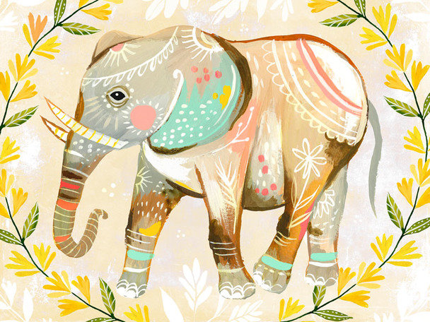 Art sur toile éléphant, H 18 po x L 24 po x l 1,25 po
