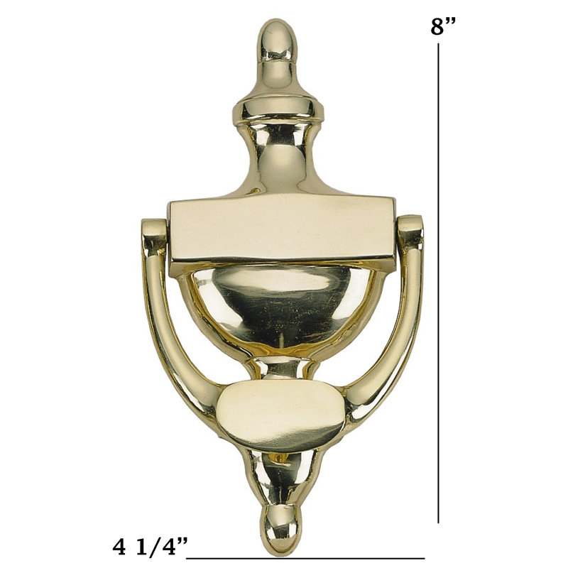 Traditional Brass Door Knocker, Polished Brass