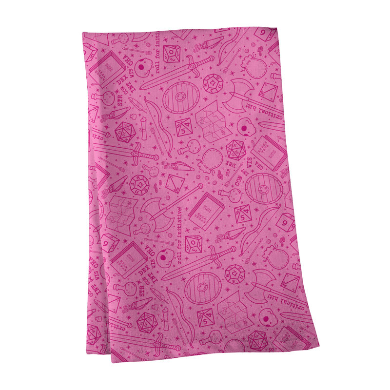 Serviette à thé à motif rpg Mcguigan, Sergé de coton, Rose