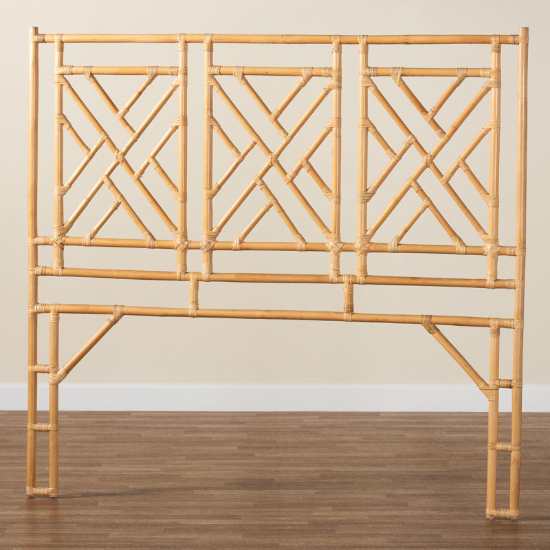Erle Bali & Pari Karavo Bohemian Rattan Standalone Headboard, King, Natural