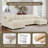 5 - Piece Upholstered White Faux Rabbit Fur Flannel Reversible Modular Sofa Living Room Sectional Couch with Ottoman-1085892521-1085892527-1085892526