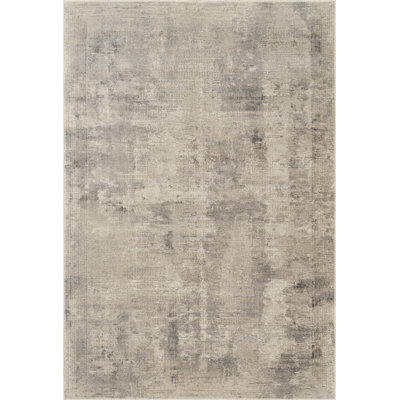 Brook Gray & Ivory Abstract High-Low Modern Rug