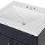 Meuble-lavabo simple l 24,5 po avec plateau en marbre Cousar-1070521730