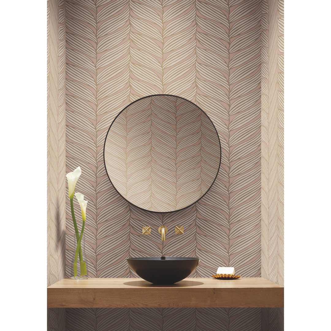 Luminous Leaves Floral Roll York Wallcoverings 