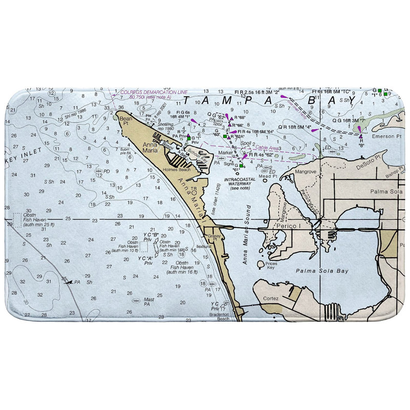Tapis de salle de bain Anna Maria Island, FL, L 30 po x l 18 po