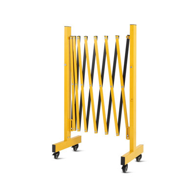 8FT Metal Expandable Barricade Gate Folding Safety Barrier Portable Traffic Crowd Control Fence for Events Construction