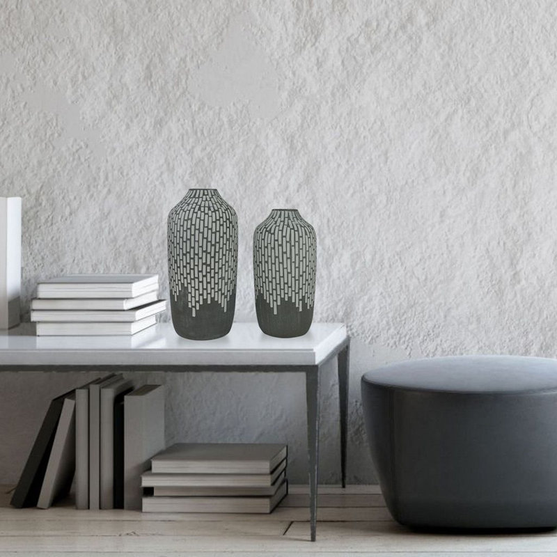 Bellair Ceramic / Porcelain Table Vase, Gray