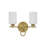 Hauger 2-Light Dimmable Vanity Light in Warm Brass-662896031