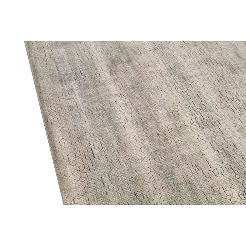 Hand-Knotted High-Quality Gray and Ivory Area Rug