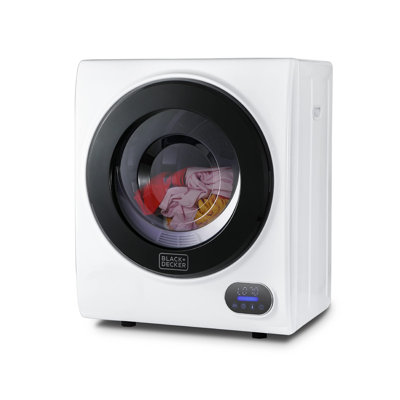 BCDPW Series BLACK+DECKER Compact Clothes Dryer, 1.5 Cu. Ft. 850W Electric Dryer, 120V Vented Portable Dryer