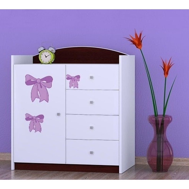 Neuman Kids 4 - Drawer Combo Dresser, Dark Brown