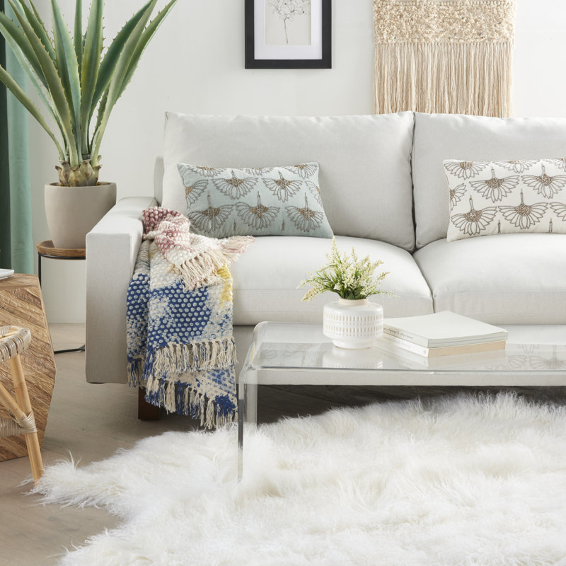 Sequined Throw Pillow, Celadon