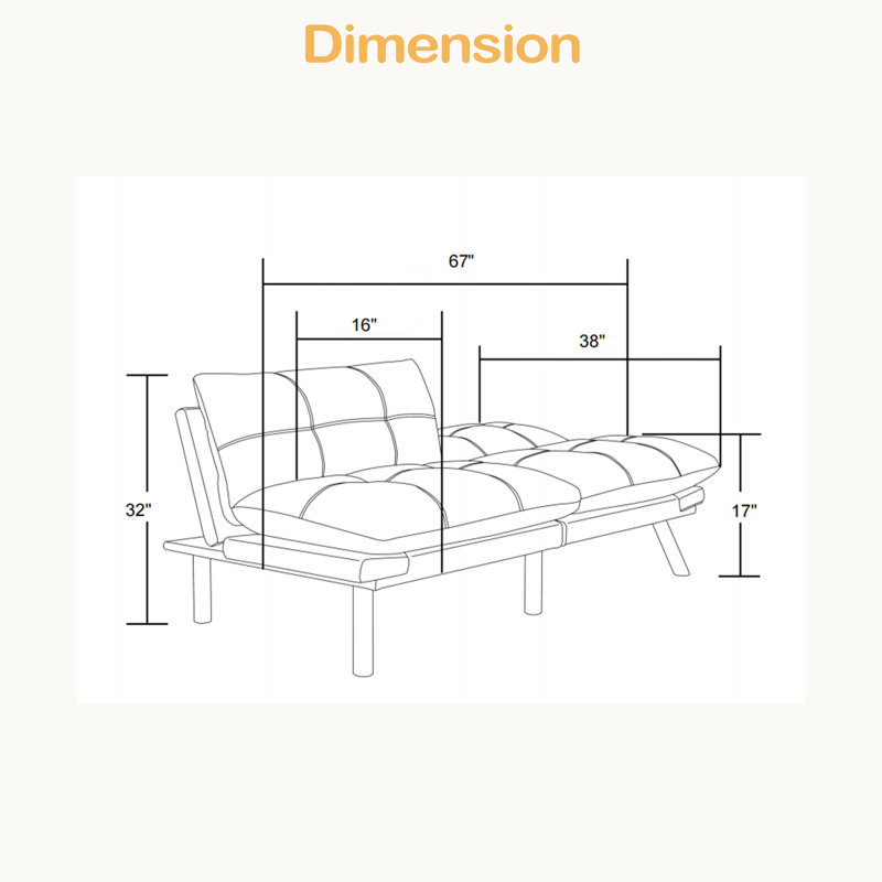 Convertible Folding Modern Sofa Bed, Emerald