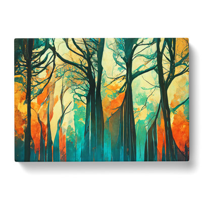 Towering Abstract Forest - Wrapped Canvas