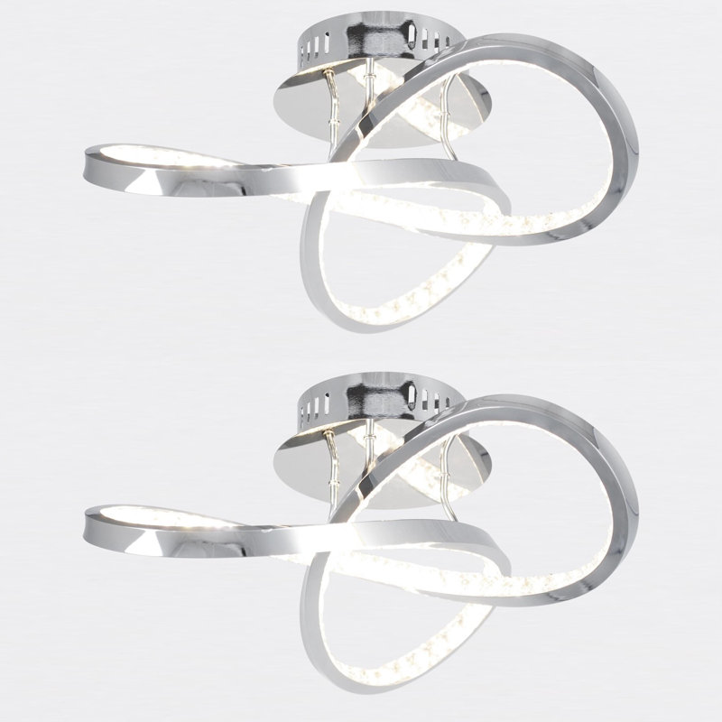Cleophis LED Semi Flush Mount, Jewelled Chrome