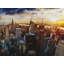 Napperon hyperréaliste bleu | City of New York par Dawn