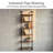 Industrial Pipe Cremorne Rustic Modern Wood Ladder Bookcase With Metal Frame,pipe Wall Shelf,wood Storage,home Decor,display Shelving,retro Floating Wood Shelving,6 Layer Bookshelf-85292344