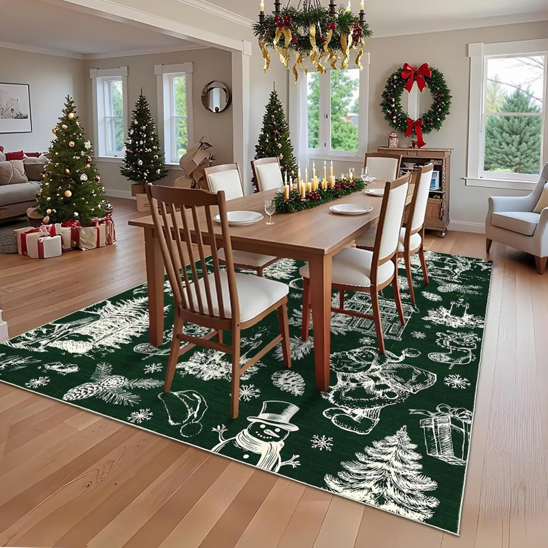 Tapis Christmas Christmas, Rectangulaire 8 pi x 10 pi