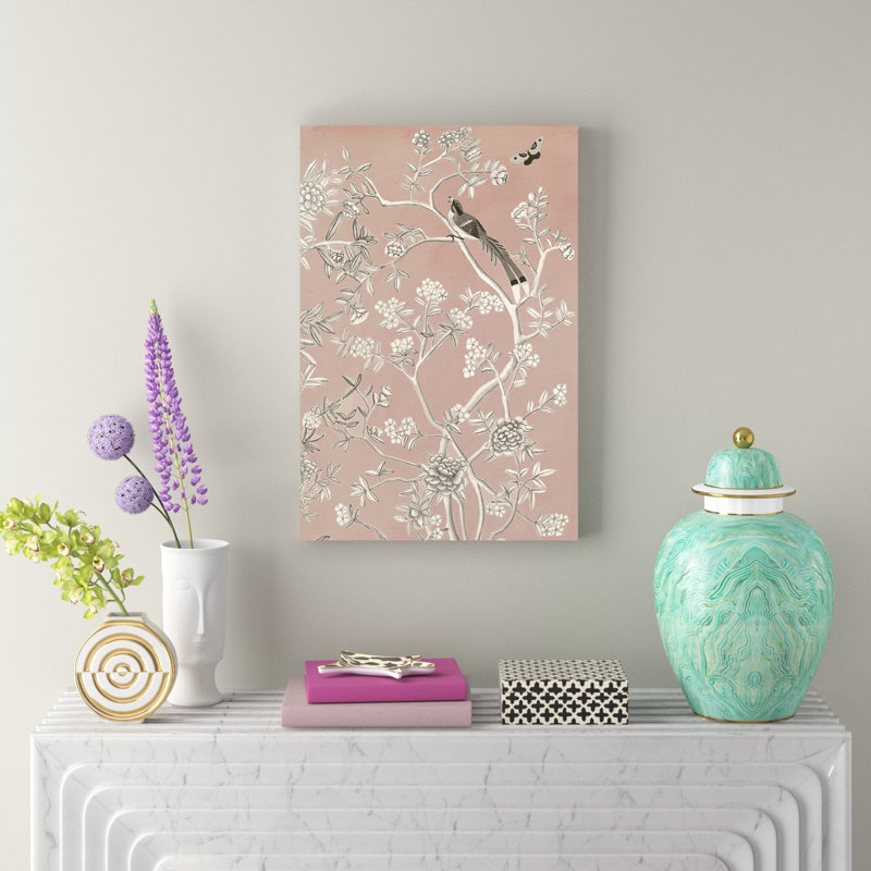 Blush Chinoiserie I by Naomi McCavitt - Painting Print, 76cm H x 51cm W, Wrapped Canvas