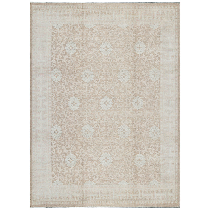 Hand-Knotted High-Quality Rust Area Rug