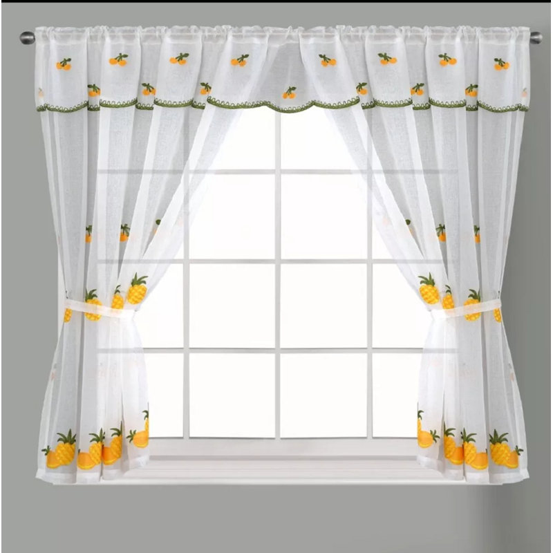 Kitchen Curtain Kingston Yellow 48, 48cm H x 54cm W