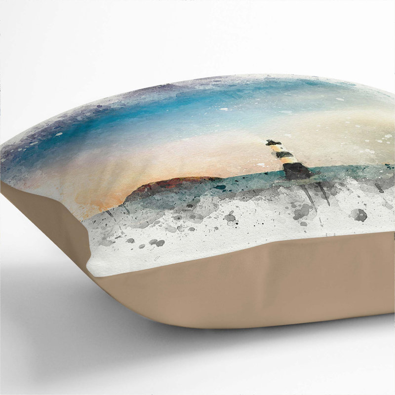 Square Throw Cushion, Stone, 55cm H x 55cm W x 20cm D