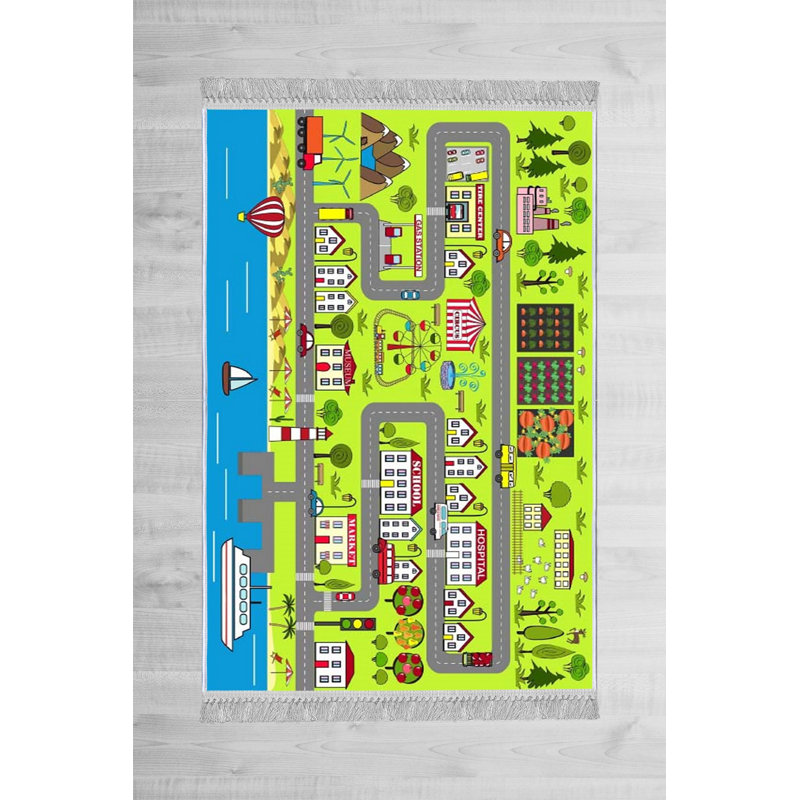 Ebamba Green/Blue/Red Rug, Rectangle 180 x 280cm