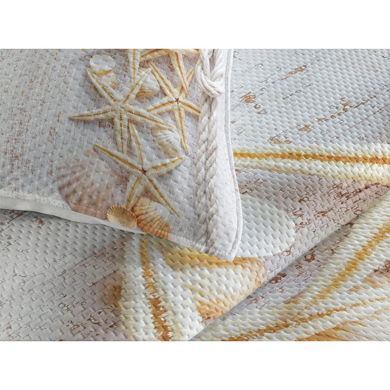 Seashells Coastal Coverlet
