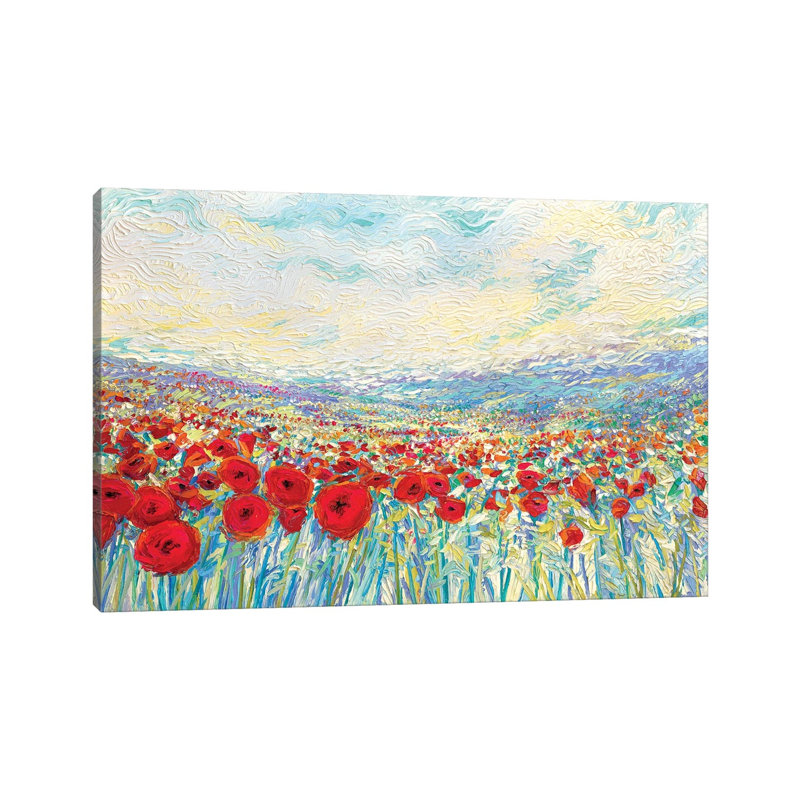 Poppies Of Oz by Iris Scott - Wrapped Canvas Painting, 101.6 cm H x 66.04 cm W x 1.91 cm D