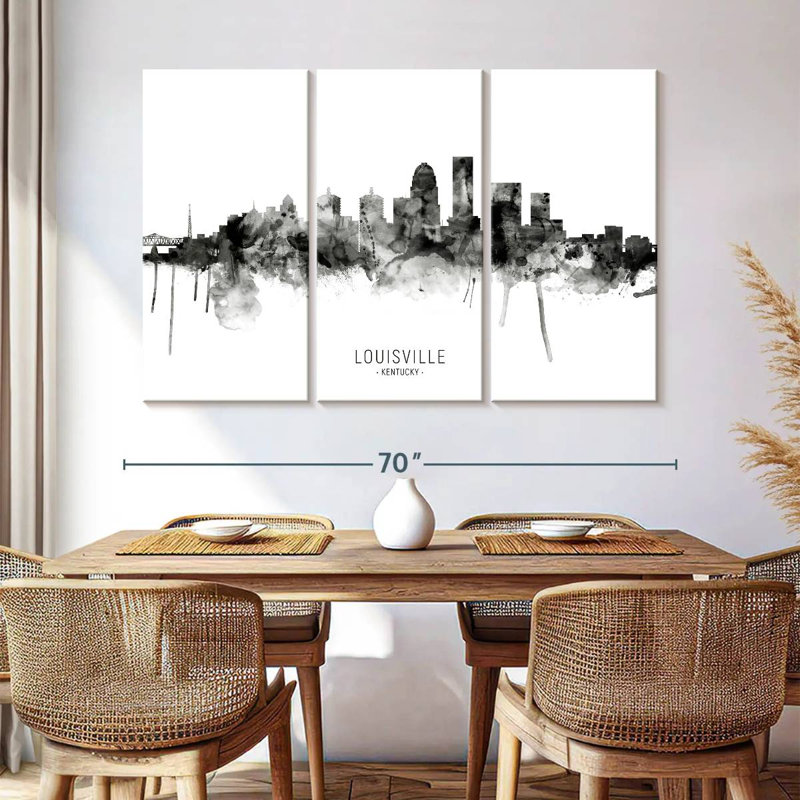 Louisville, Kentucky City Skyline III, H 42 po x l 65 po