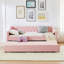 Lit de jour avec lit gigogne et rangement latéral, lit rembourré avec dossier capitonné, cadre de lit pour chambre d'amis, maison, chambre à coucher-899232927-899232898