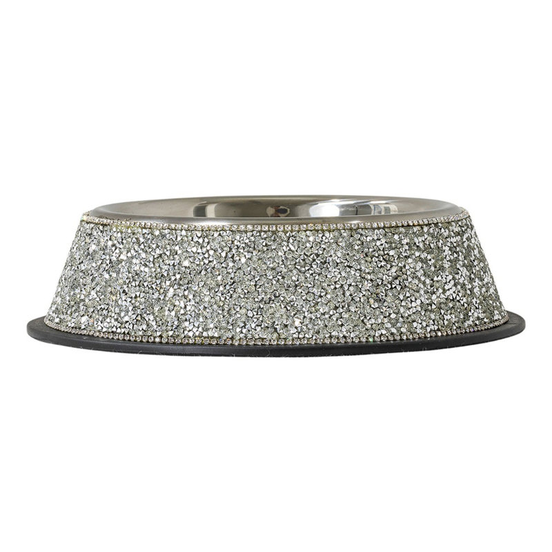 Bol lumineux pour animaux Sparkles Home | Acier inoxydable | Facile à nettoyer | 3 tailles, Moyen (36 oz liquide)
