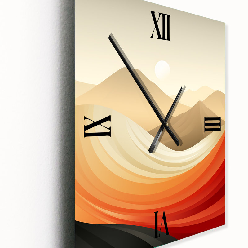 Dunes de sable blanches et rouges - Horloge murale Desert, Grand