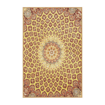 Tapis oriental rouge / jaune