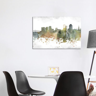 New Orleans Skyline 1 Piece Wrapped Canvas Painting