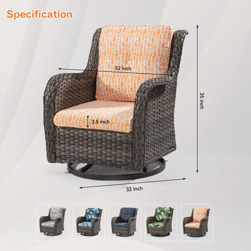 Chaise longue Danice, Orange galet, Brun