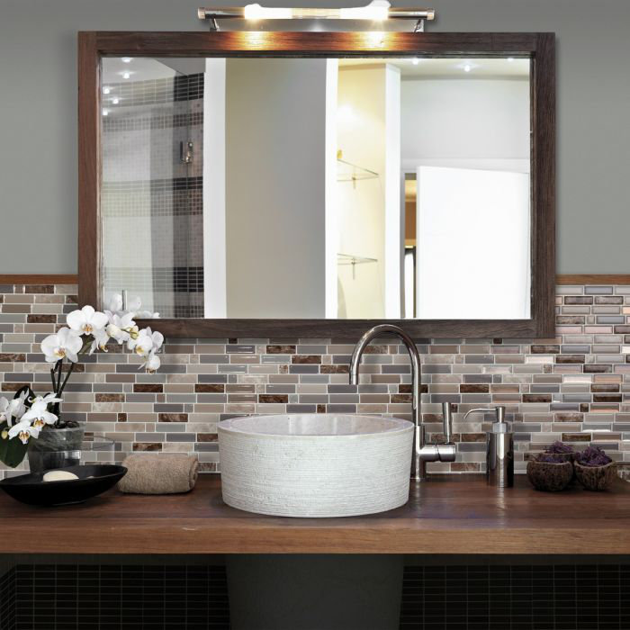 9.36'' W x 9.73'' L Gel Peel and Stick Mosaic Tile