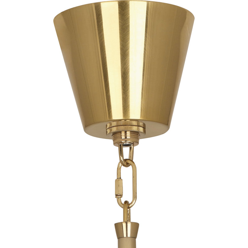 Lustre classique / traditionnel à 5 lumières Rico Espinet Racer, Laiton moderne, Blanc satiné