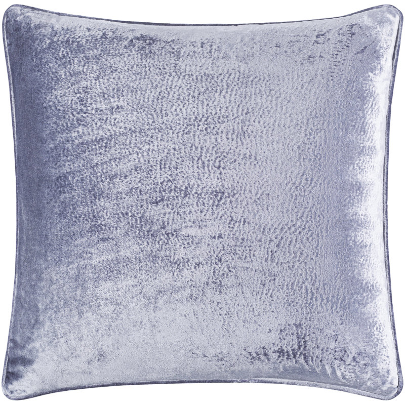 Housse de coussin Velvet Mood, Bleu, 18" x 18", Polyester/ Bourre en polyester