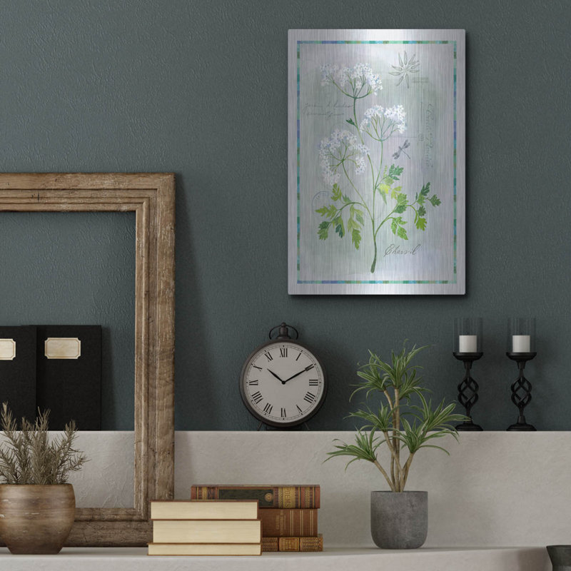  «Chervil Flora» par Fiona Stokes-Gilbert, art mural en métal, 12 po x 16 po, H 16 po x l 12 po