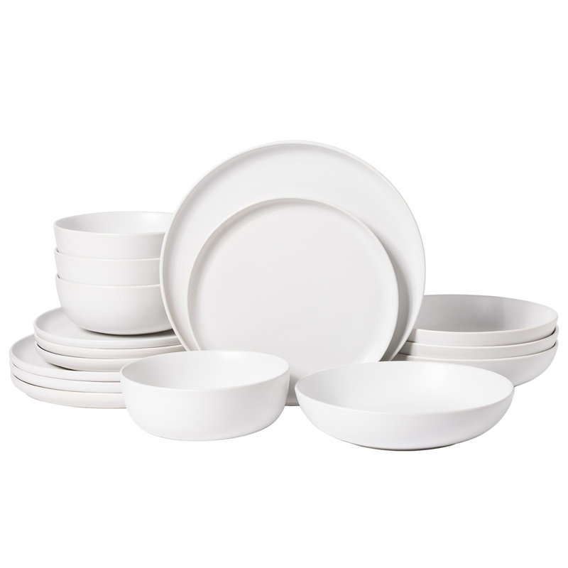 Service de table en grès 16 pièces Slate - Service pour 4, Blanc