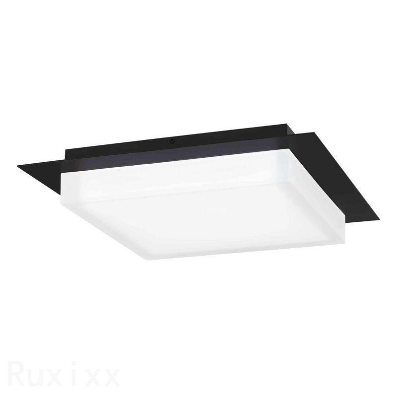 Plafonnier encastré à DEL 14 po, Noir, H 2,75 po x l 14 po x P 14 po
