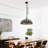 2-Light Antique Ceiling-Mounted Hanging Lamp
