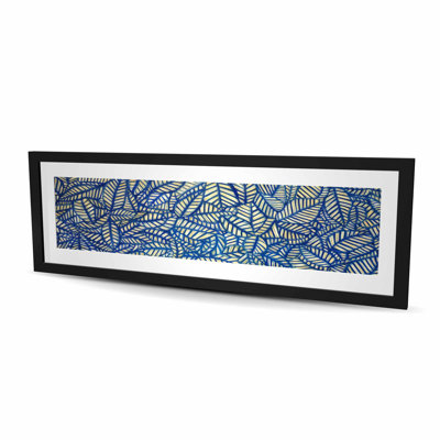 Feuilles de motifs - Reproduction matte encadrée pour le décor du salon